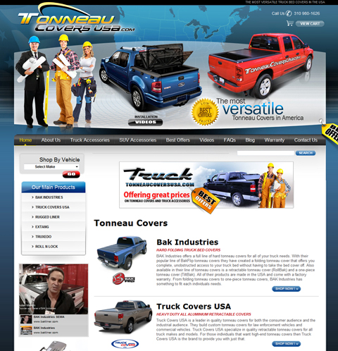 Tonneau Covers USA Web Site Design Example big image