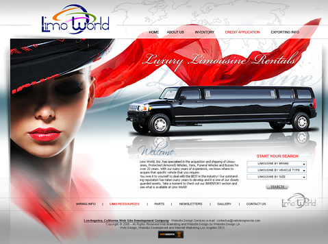 Limousine Website Design Example with Flash big