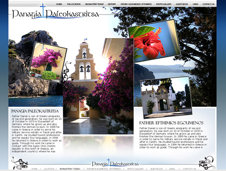 The Monastery of Panagia Paleokastritsa Web Site Design Example big
