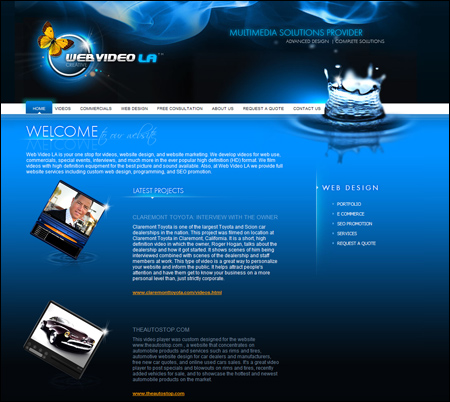 Web Site Design for video development company big
